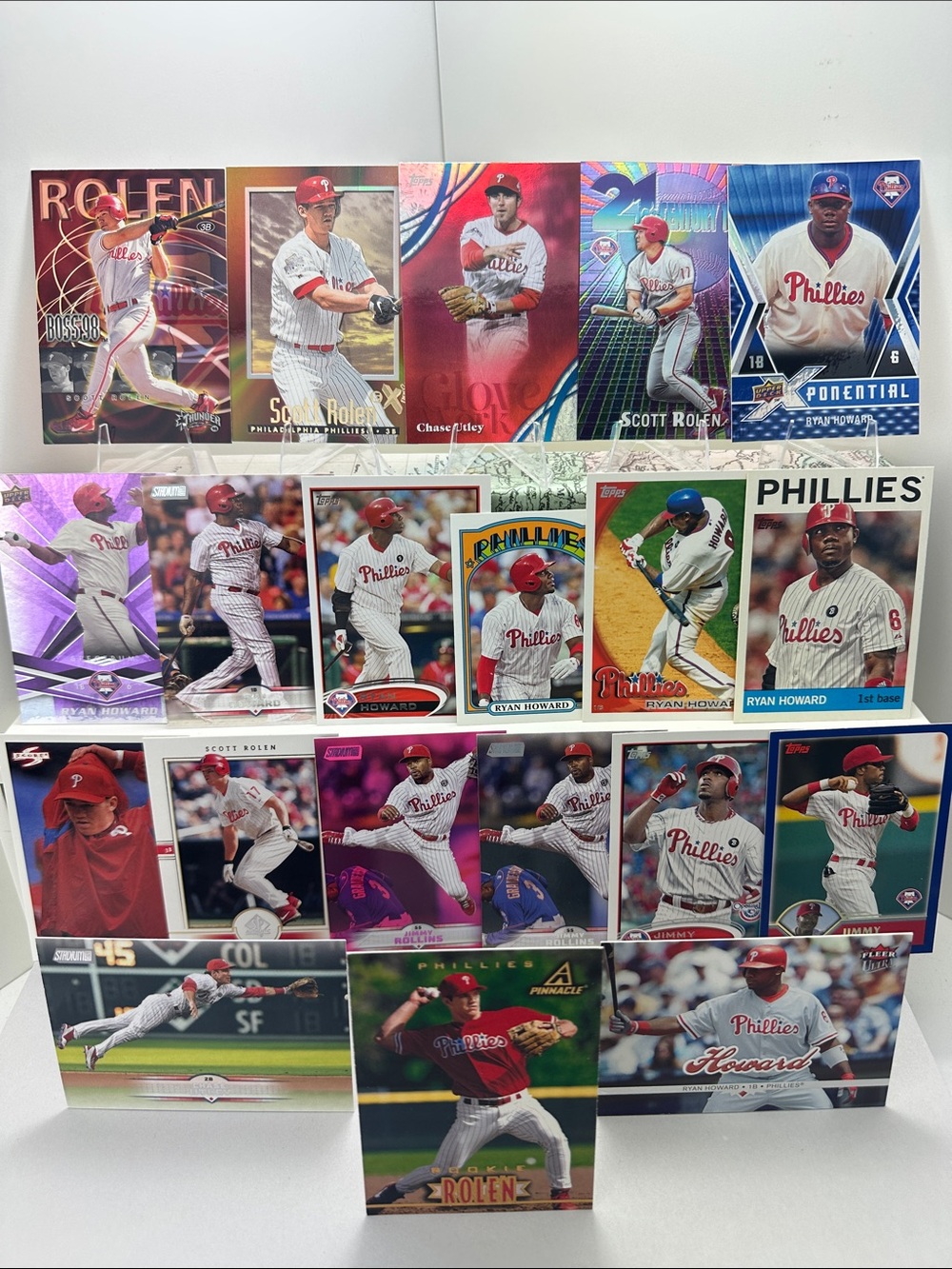 Chase Utley Glove Work Scott Rolen Rookie +Ryan Howard/Jimmy Rollins Phillies